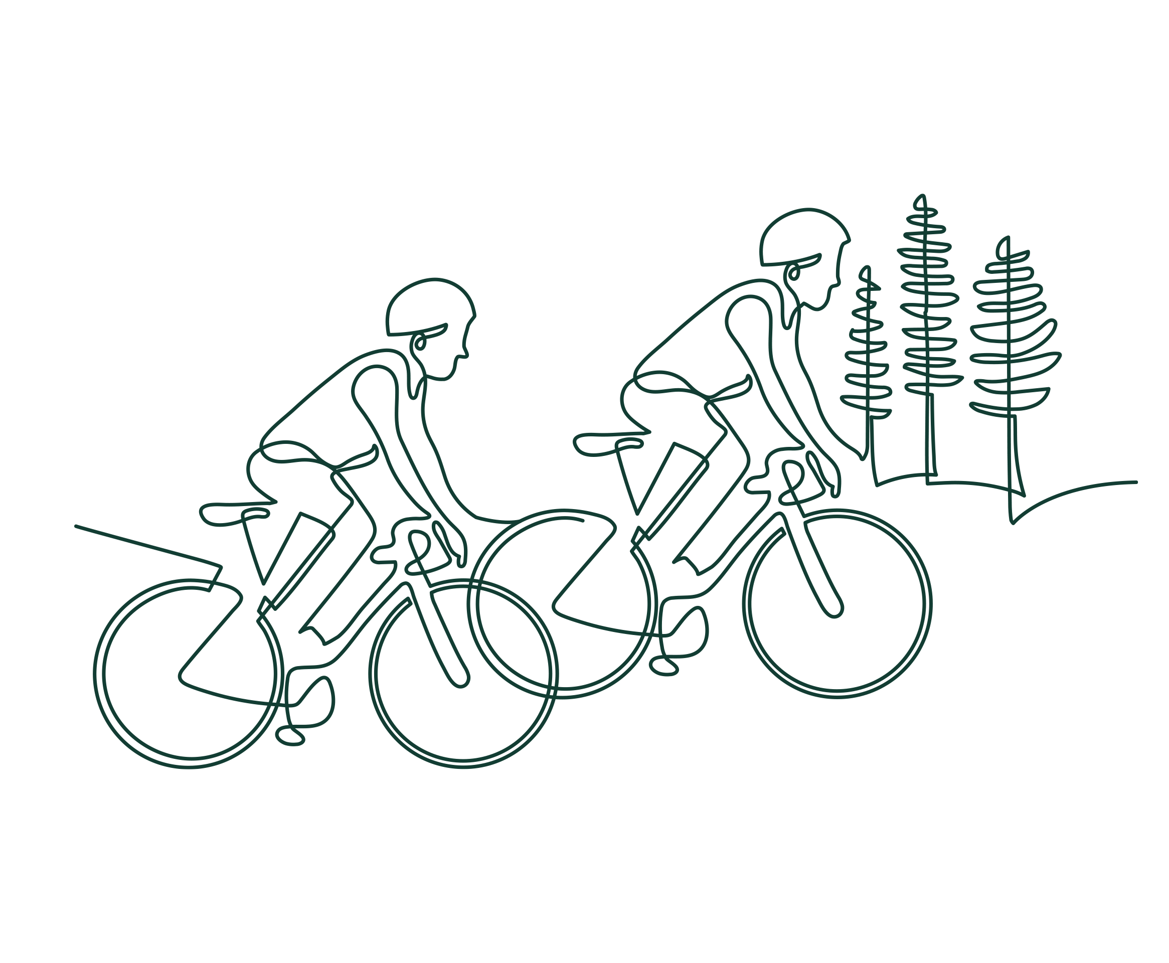 natural landscape line artwork