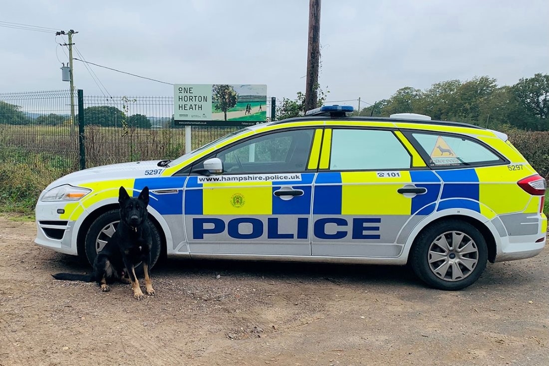 One Horton Heath hosts police dog training