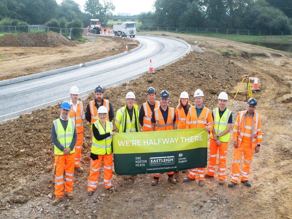 Link road reaches halfway point
