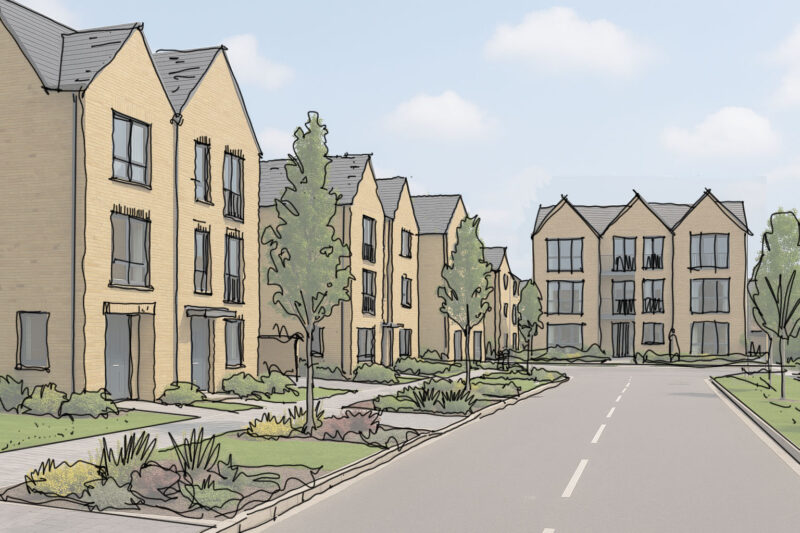 Artists illustration of The Folds at One Horton Heath