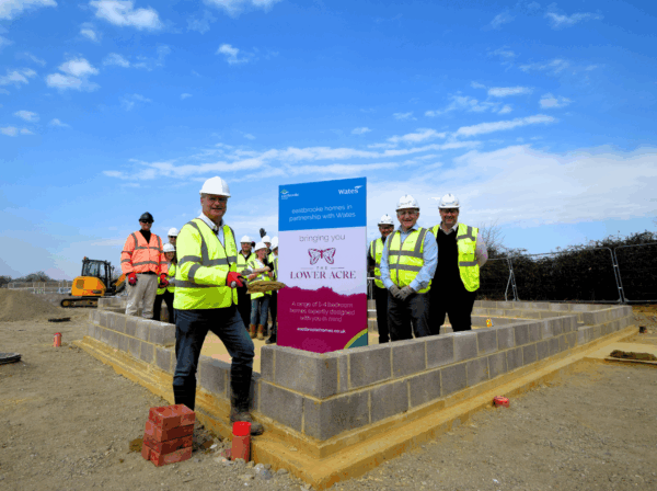Foundation Stone laid with representatives from OHH, EBC and Wates