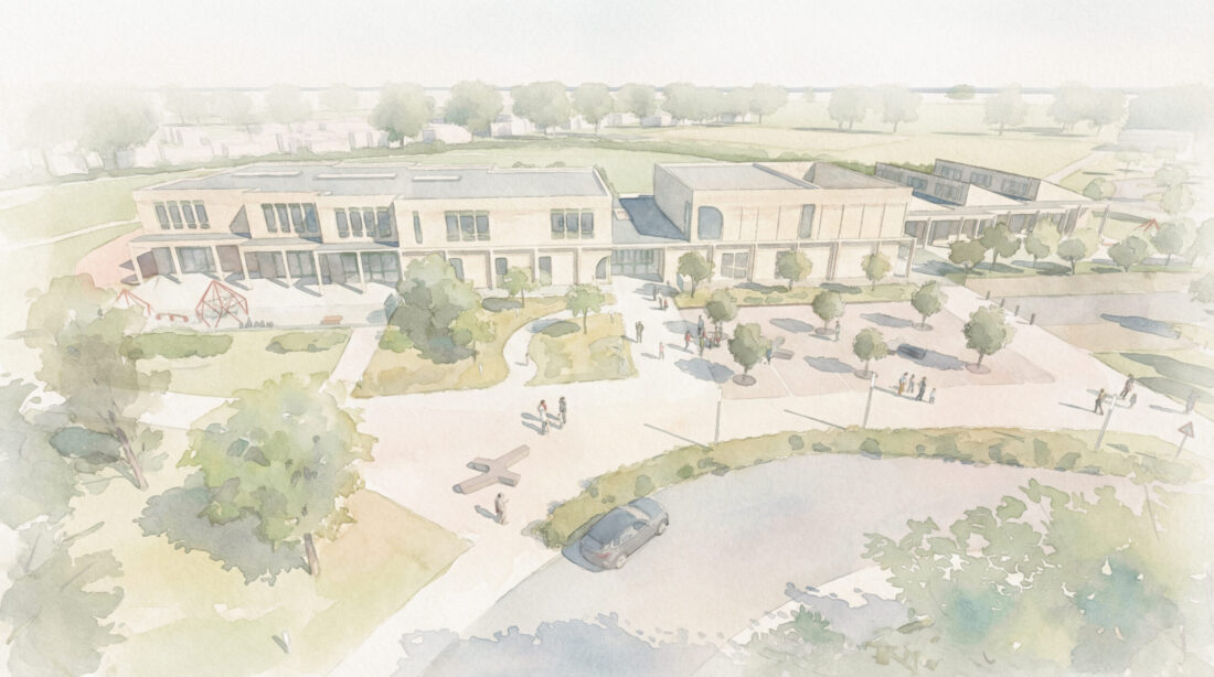 Artist’s Impression in watercolour of OHH’s Primary School