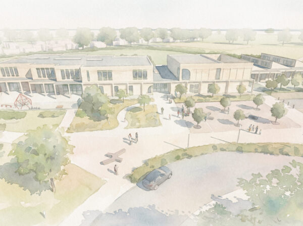 Artist’s Impression in watercolour of OHH’s Primary School