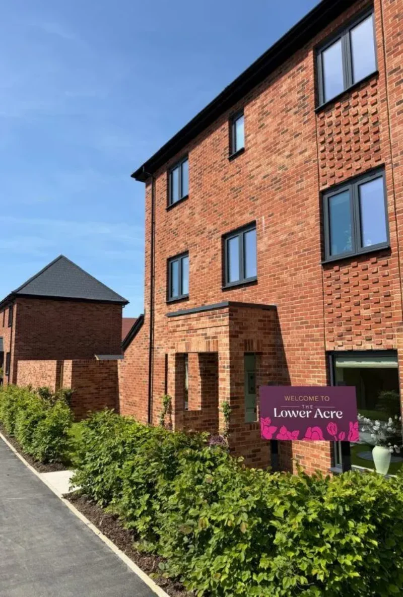 Outside the sales suite at The Lower Acre - Show Homes
